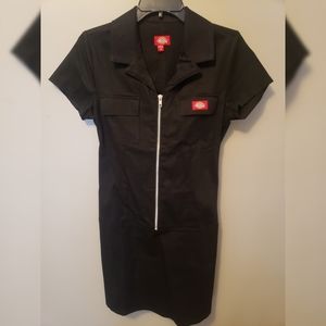 Dickies Girl Black Zip Up Dress Mini Size M